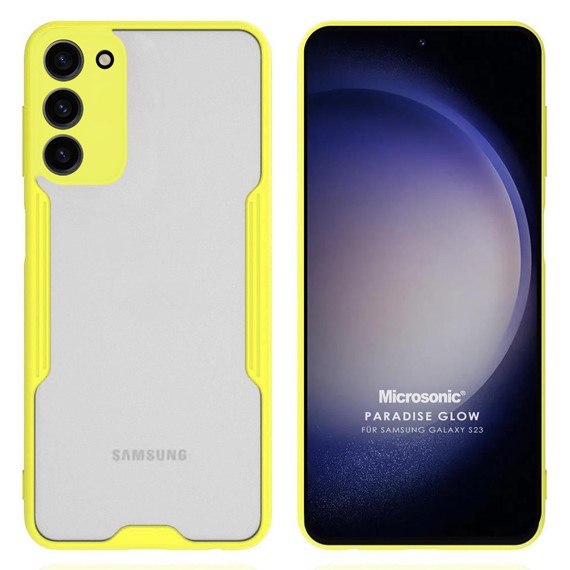 Microsonic Samsung Galaxy S23 Kılıf Paradise Glow Sarı 1