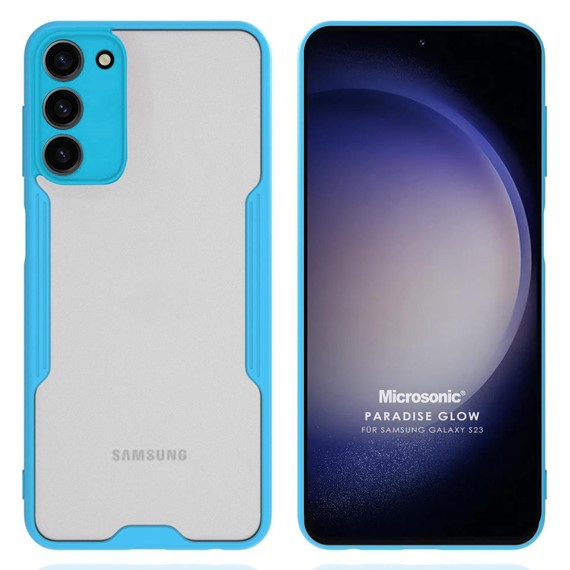 Microsonic Samsung Galaxy S23 Plus Kılıf Paradise Glow Turkuaz 1