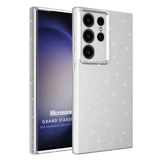 Microsonic Samsung Galaxy S24 Ultra Kılıf Grand Stardust Gümüş 1