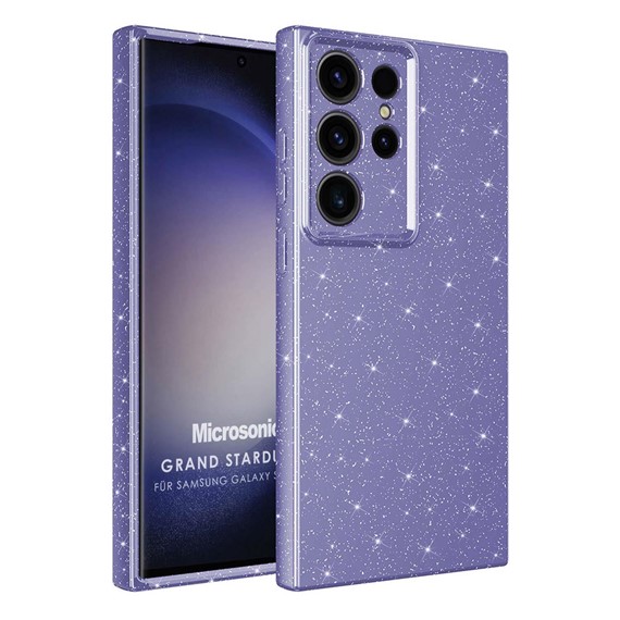 Microsonic Samsung Galaxy S23 Ultra Kılıf Grand Stardust Mor 1