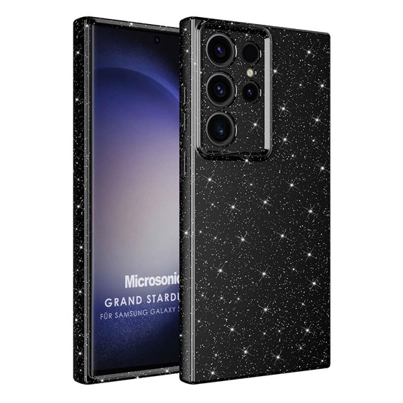 Microsonic Samsung Galaxy S23 Ultra Kılıf Grand Stardust Siyah 1