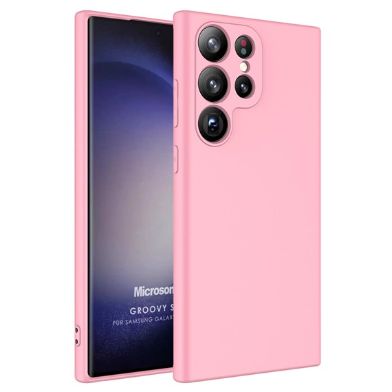 Microsonic Samsung Galaxy S23 Ultra Kılıf Groovy Soft Pembe 1