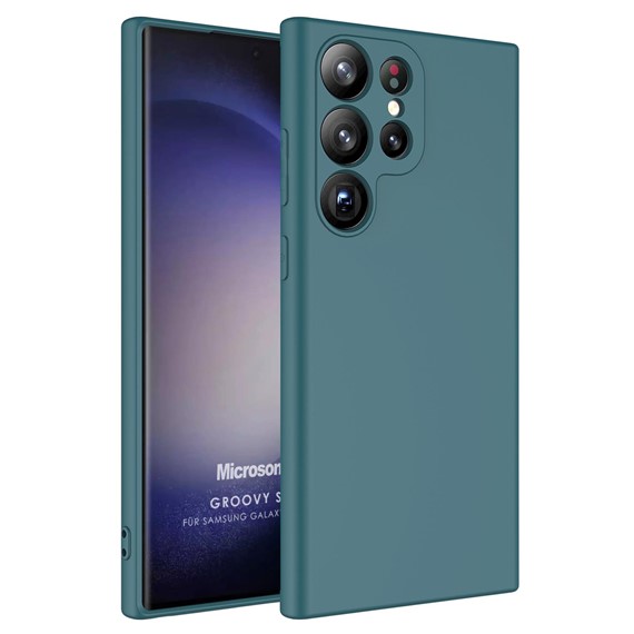 Microsonic Samsung Galaxy S23 Ultra Kılıf Groovy Soft Yeşil 1