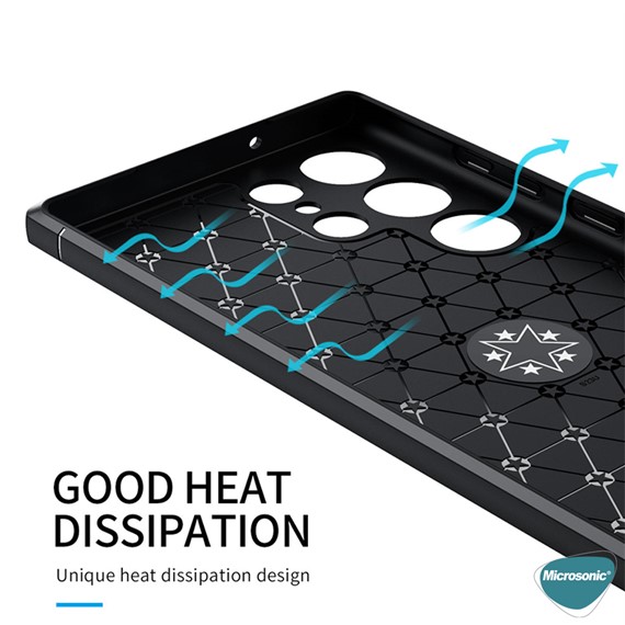 Microsonic Samsung Galaxy S23 Ultra Kılıf Kickstand Ring Holder Kırmızı 6