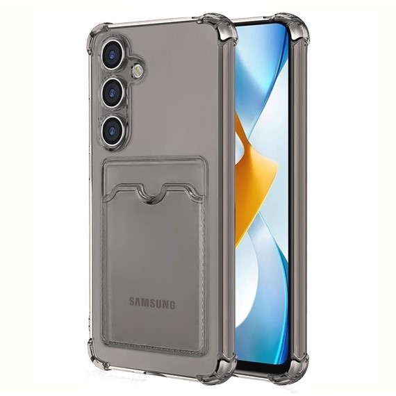 Microsonic Samsung Galaxy S24 Card Slot Shock Kılıf Füme 1