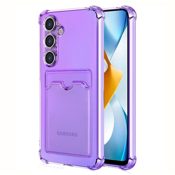 Microsonic Samsung Galaxy S24 Plus Card Slot Shock Kılıf Lila 1