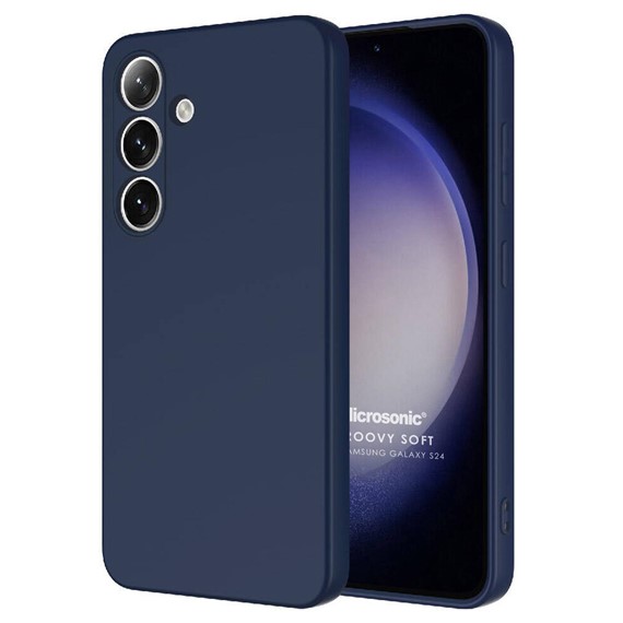 Microsonic Samsung Galaxy S24 Kılıf Groovy Soft Lacivert 1