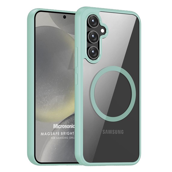 Microsonic Samsung Galaxy S24 Plus Kılıf MagSafe Bright Planet Yeşil 1