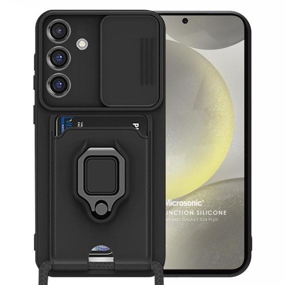 Microsonic Samsung Galaxy S24 Plus Kılıf Multifunction Silicone Siyah 1