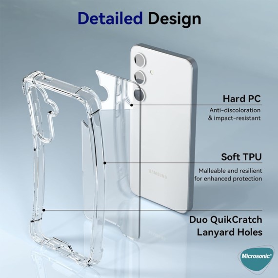 Microsonic Samsung Galaxy A55 Kılıf Shock Absorbing Şeffaf 2