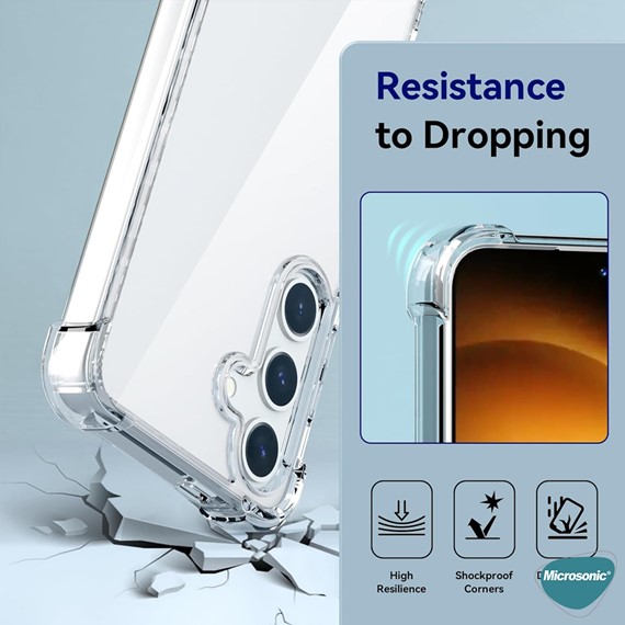 Microsonic Samsung Galaxy S24 Kılıf Shock Absorbing Şeffaf 3