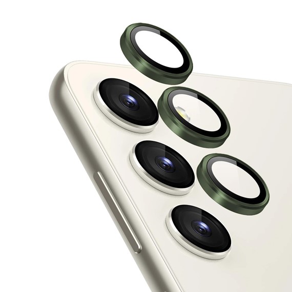 Microsonic Samsung Galaxy S24 Plus Tekli Kamera Lens Koruma Camı Koyu Yeşil 1