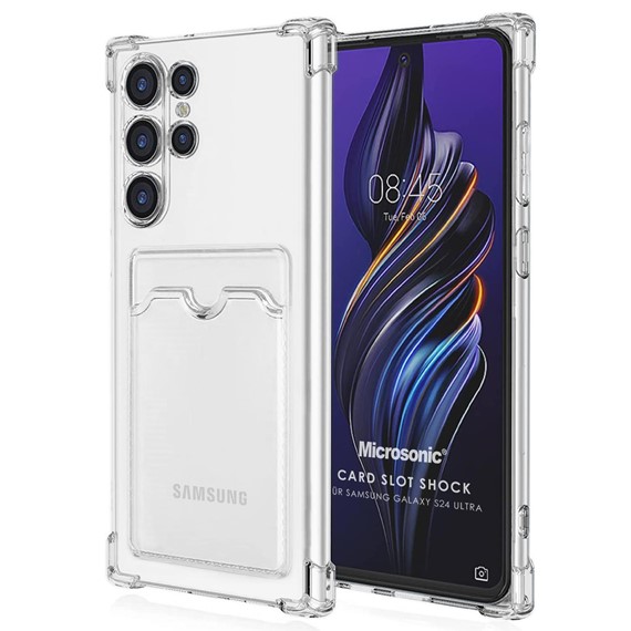 Microsonic Samsung Galaxy S24 Ultra Card Slot Shock Kılıf Şeffaf 1