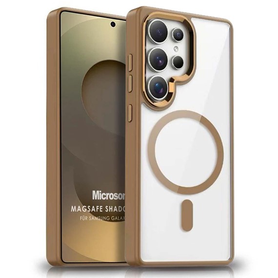 Microsonic Samsung Galaxy S24 Ultra Kılıf MagSafe Shadow Planet Gold 1
