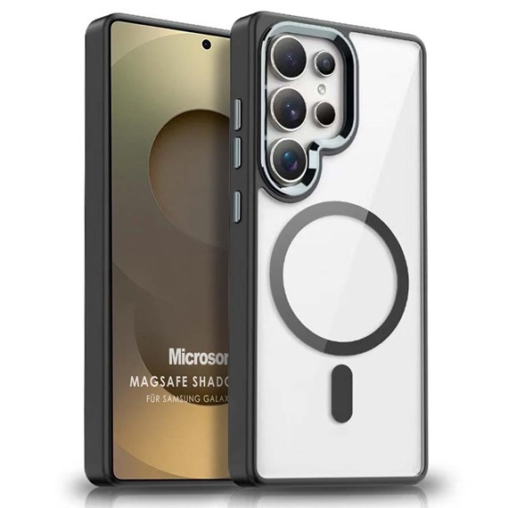 Microsonic Samsung Galaxy S25 Ultra Kılıf MagSafe Shadow Planet Siyah 1