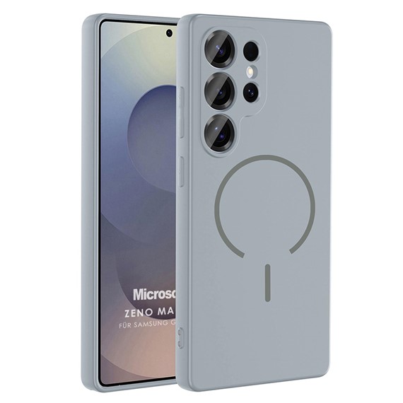 Microsonic Samsung Galaxy S25 Ultra Kılıf Zeno MagSafe Gri 1