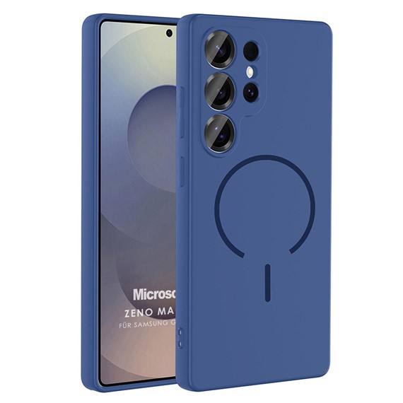 Microsonic Samsung Galaxy S25 Ultra Kılıf Zeno MagSafe Lacivert 1