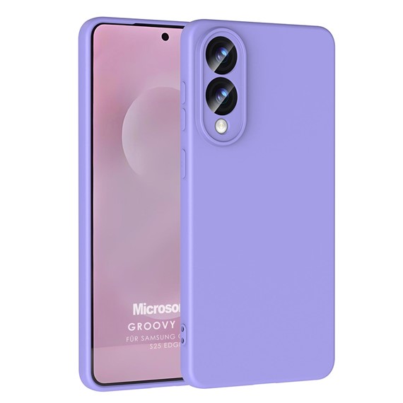 Microsonic Samsung Galaxy S25 Edge Kılıf Groovy Soft Lila 1