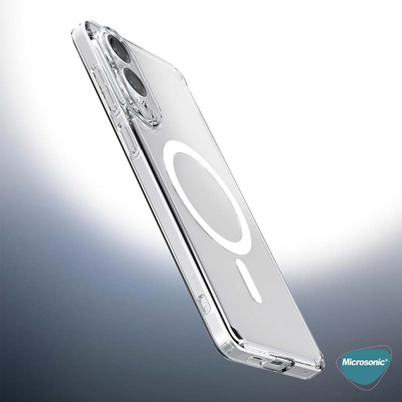 Microsonic Samsung Galaxy S25 Edge Kılıf MagSafe Clear Sararmaz Şeffaf 2