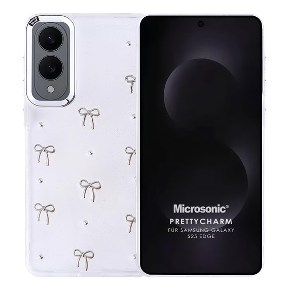 Microsonic Samsung Galaxy S25 Edge Kılıf PrettyCharm Bow 1