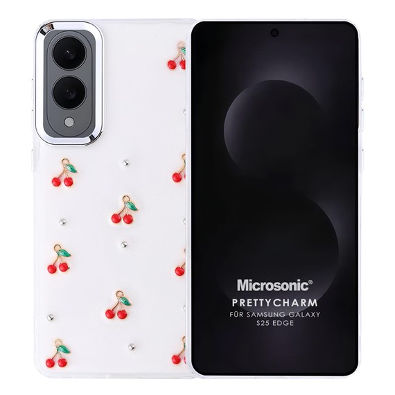 Microsonic Samsung Galaxy S25 Edge Kılıf PrettyCharm Cherry 1