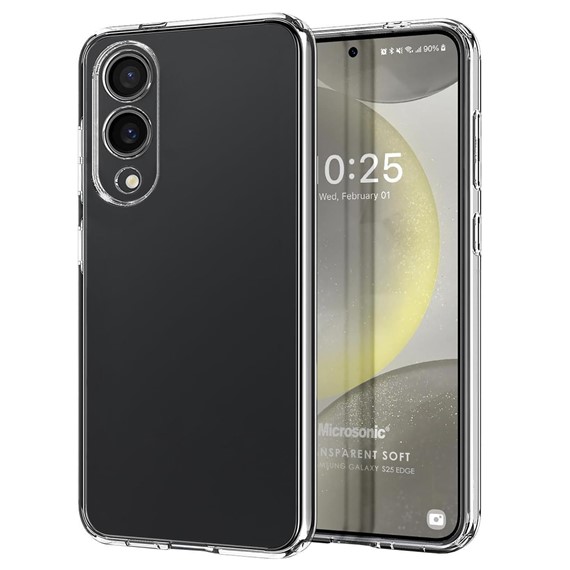 Microsonic Samsung Galaxy S25 Edge Kılıf Transparent Soft Şeffaf 1