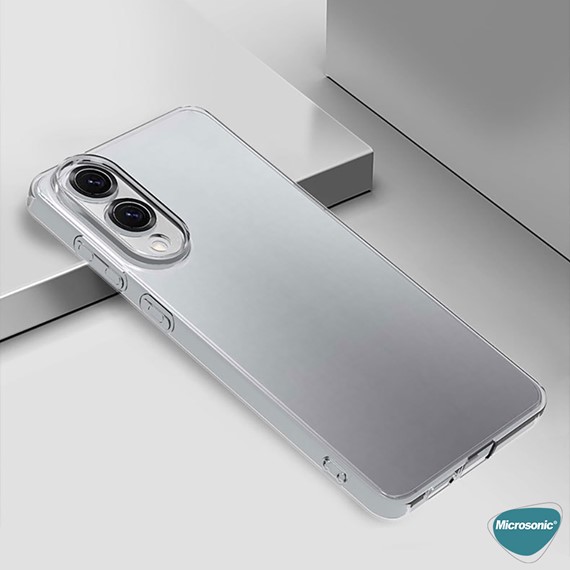 Microsonic Samsung Galaxy S25 Edge Kılıf Transparent Soft Şeffaf 3