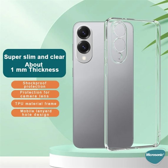 Microsonic Samsung Galaxy S25 Edge Kılıf Transparent Soft Şeffaf 4