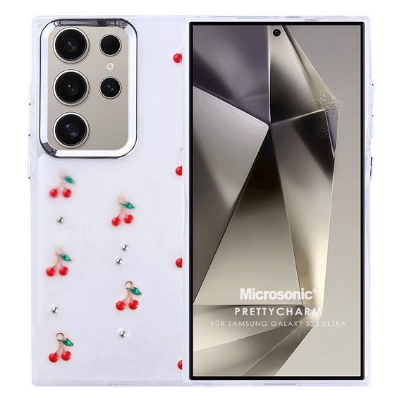 Microsonic Samsung Galaxy S25 Ultra Kılıf PrettyCharm Cherry 1