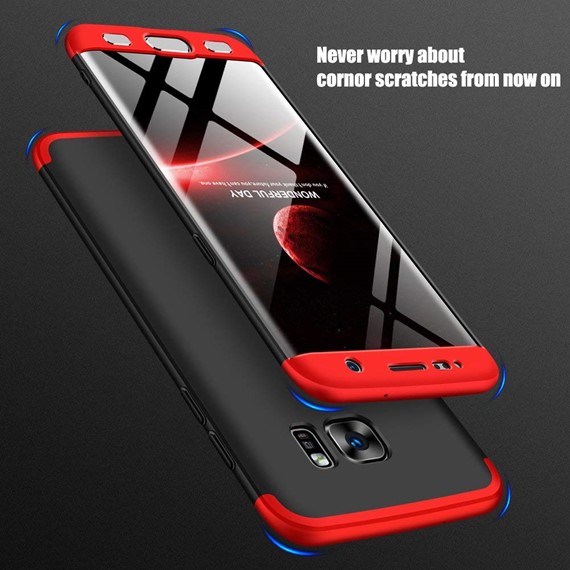 Microsonic Samsung Galaxy S7 Edge Kılıf Double Dip 360 Protective Lacivert 5