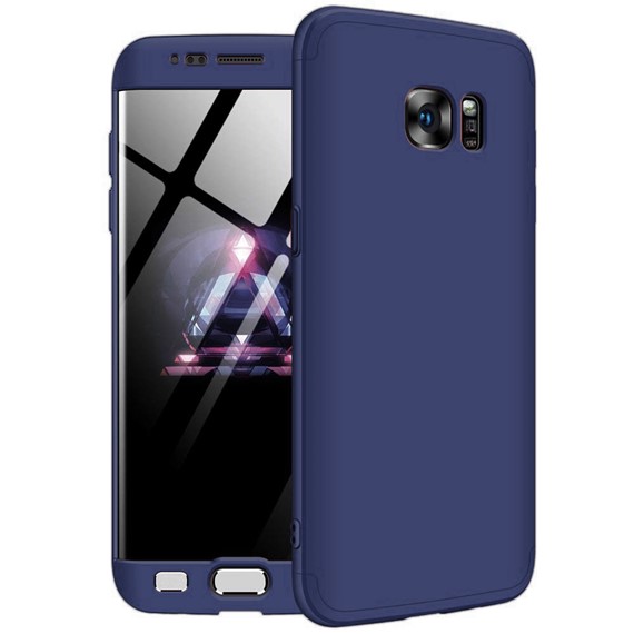 Microsonic Samsung Galaxy S7 Edge Kılıf Double Dip 360 Protective Lacivert 1