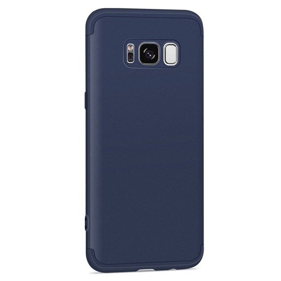 Microsonic Samsung Galaxy S8 Kılıf Double Dip 360 Protective Lacivert 2