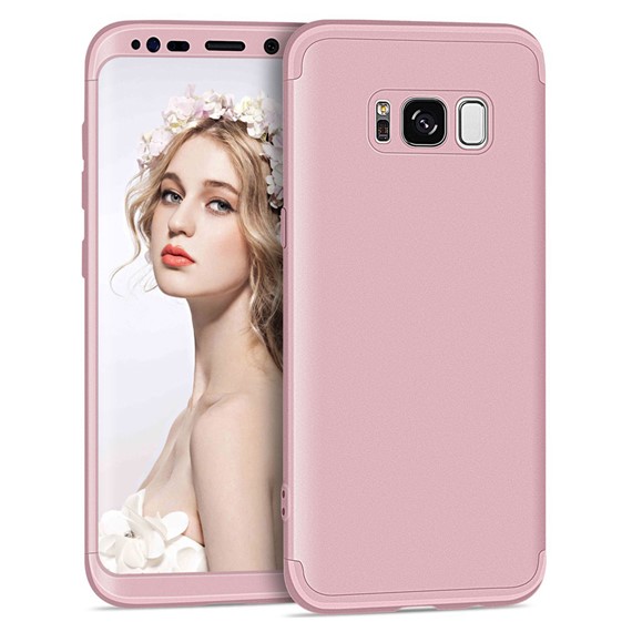 Microsonic Samsung Galaxy S8 Kılıf Double Dip 360 Protective Rose Gold 1