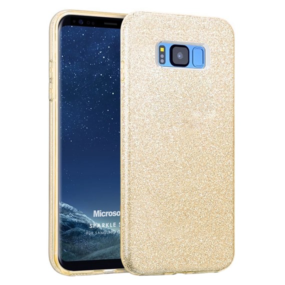 Microsonic Samsung Galaxy S8 Kılıf Sparkle Shiny Gold 1