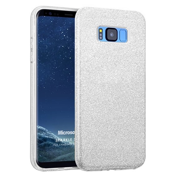 Microsonic Samsung Galaxy S8 Kılıf Sparkle Shiny Gümüş 1