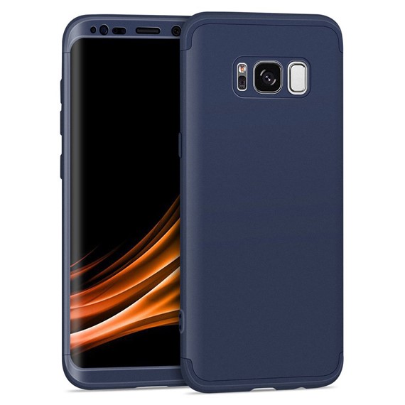 Microsonic Samsung Galaxy S8 Plus Kılıf Double Dip 360 Protective Lacivert 1