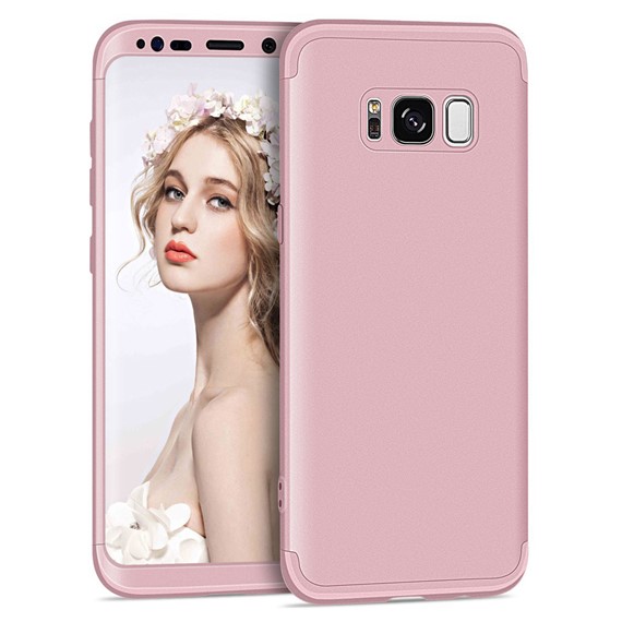 Microsonic Samsung Galaxy S8 Plus Kılıf Double Dip 360 Protective Rose Gold 1