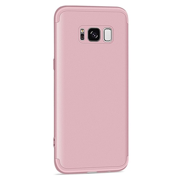 Microsonic Samsung Galaxy S8 Plus Kılıf Double Dip 360 Protective Rose Gold 2