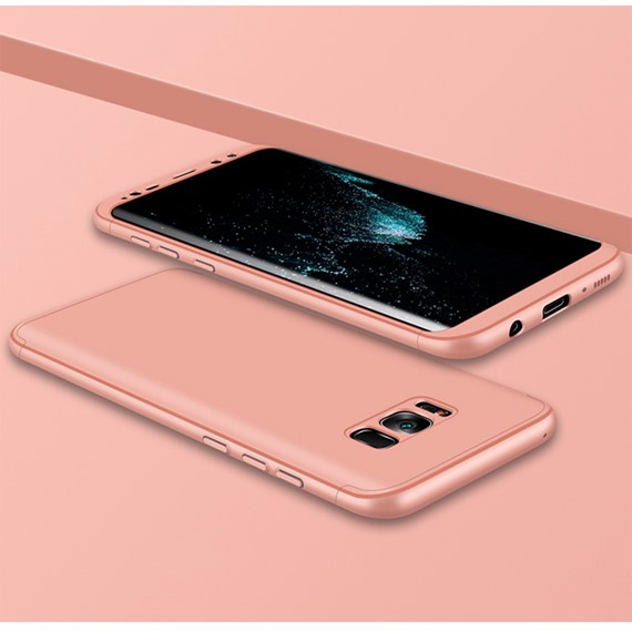 Microsonic Samsung Galaxy S8 Plus Kılıf Double Dip 360 Protective Rose Gold 3