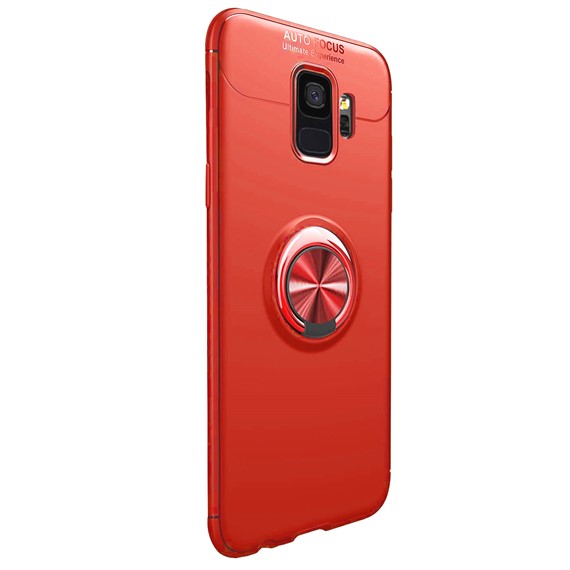 Microsonic Samsung Galaxy S9 Kılıf Kickstand Ring Holder Kırmızı 2