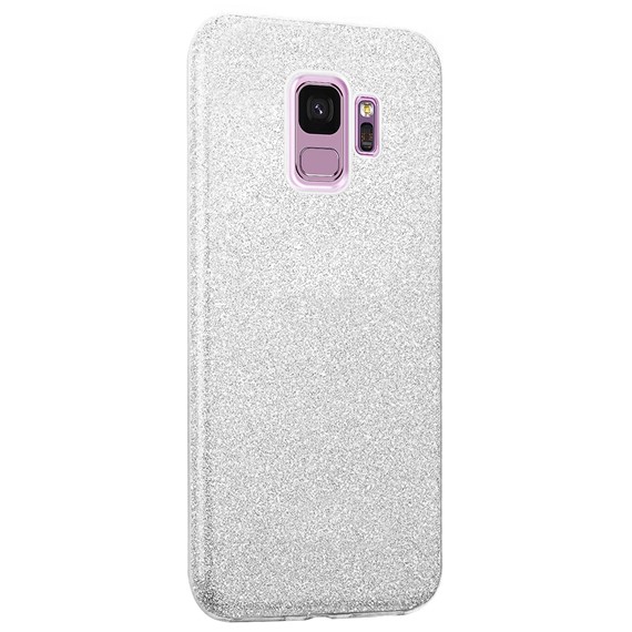 Microsonic Samsung Galaxy S9 Kılıf Sparkle Shiny Gümüş 2