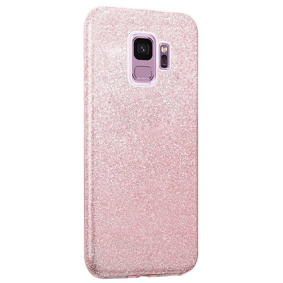 Microsonic Samsung Galaxy S9 Kılıf Sparkle Shiny Rose Gold 2
