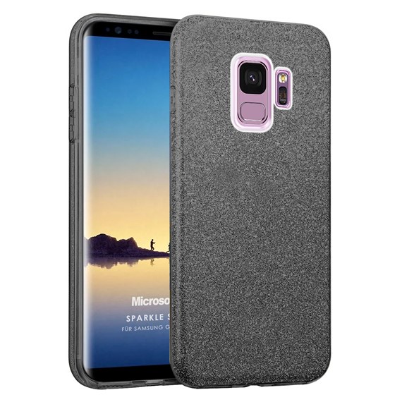 Microsonic Samsung Galaxy S9 Kılıf Sparkle Shiny Siyah 1