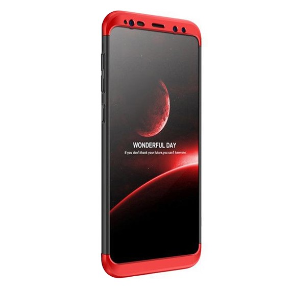 Microsonic Samsung Galaxy S9 Plus Kılıf Double Dip 360 Protective Siyah Kırmızı 2