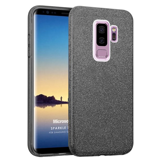 Microsonic Samsung Galaxy S9 Plus Kılıf Sparkle Shiny Siyah 1