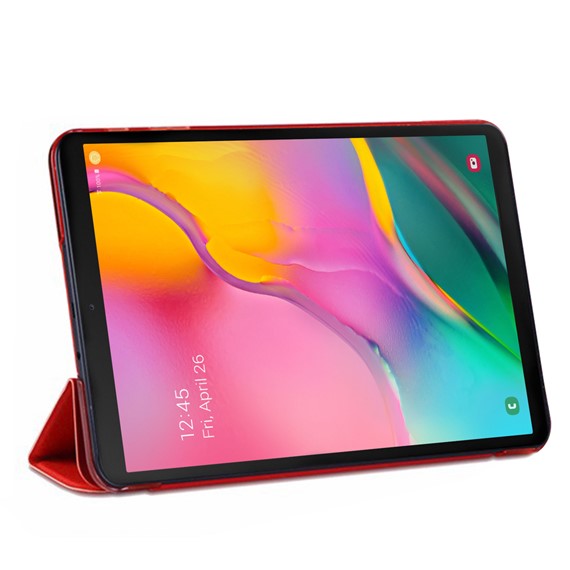 Microsonic Samsung Galaxy Tab A 10 1 T510 Smart Case ve arka Kılıf Kırmızı 2