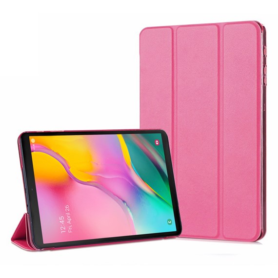 Microsonic Samsung Galaxy Tab A 10 1 T510 Smart Case ve arka Kılıf Koyu Pembe 1