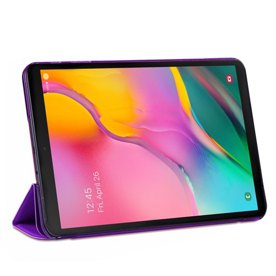 Microsonic Samsung Galaxy Tab A 10 1 T510 Smart Case ve arka Kılıf Mor 2