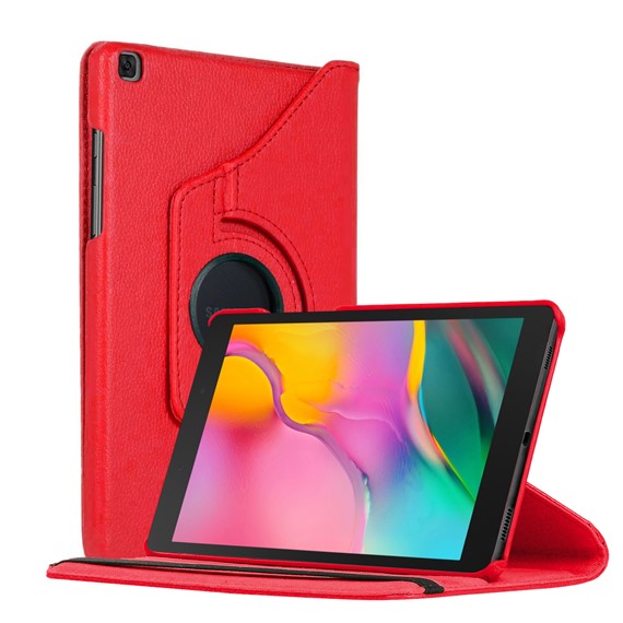 Microsonic Samsung Galaxy Tab A 8 2019 T290 Kılıf 360 Rotating Stand Deri Kırmızı 1