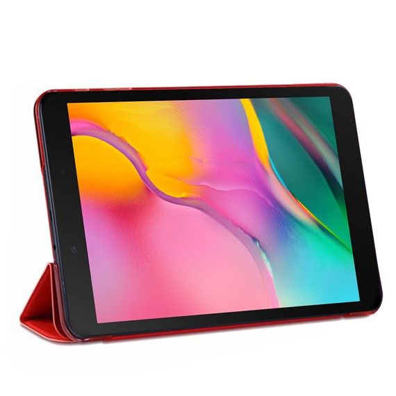 Microsonic Samsung Galaxy Tab A 8 T290 Smart Case ve arka Kılıf Kırmızı 2